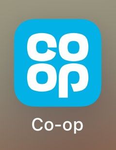 Screenshot of the Co-op app icon on an iPhone screen