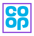 Co-op logo with the purple line around it indicating keyboard focus is applied